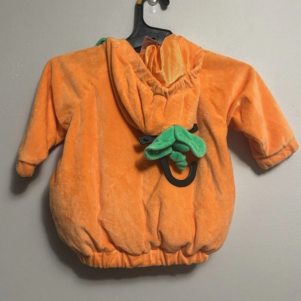 Hyde and Eek Infant Pumpkin Costume Orange and Green 6-12 Months